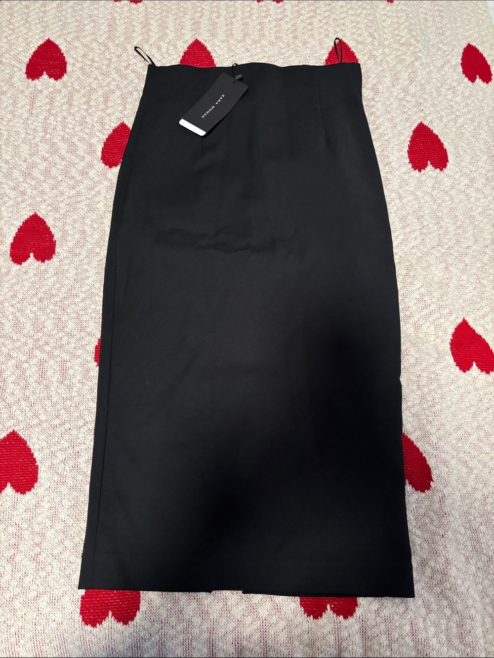Zara Black High-Rise Pencil Skirt